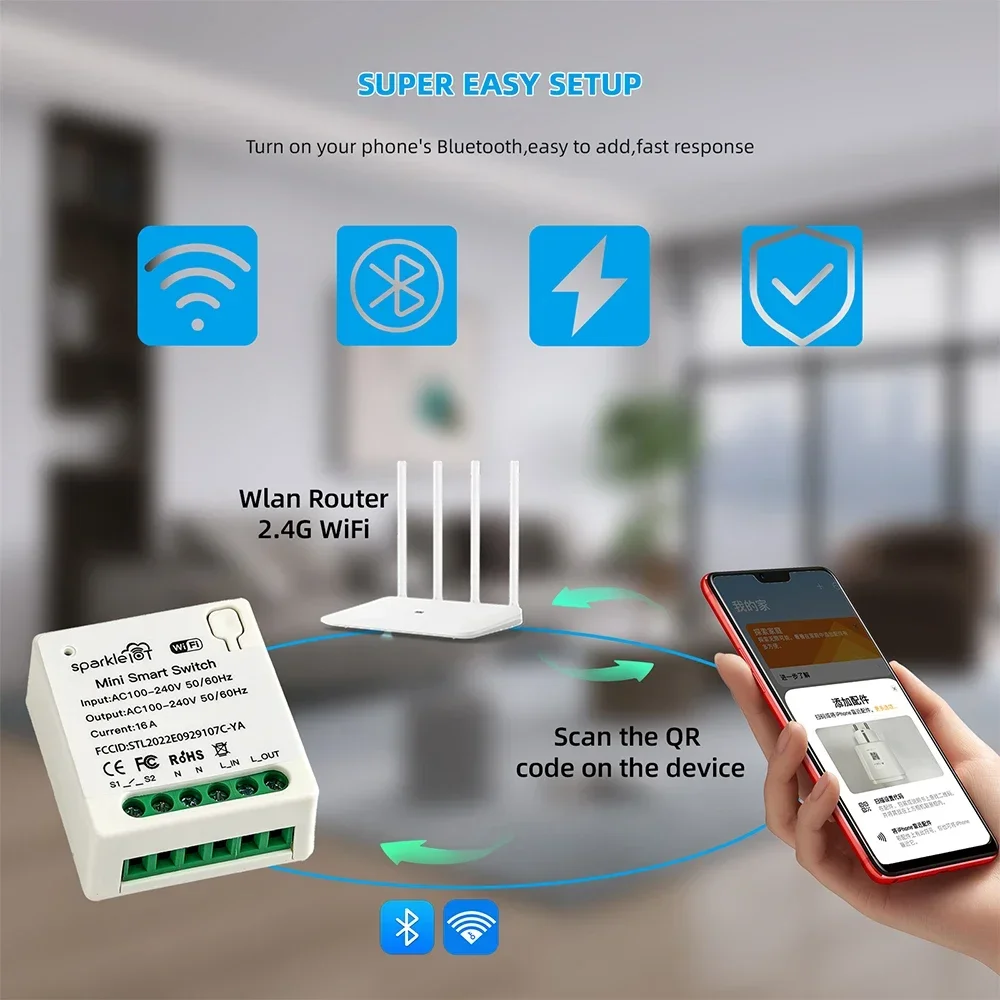 16A Matter WIFI Smart Switch A - Home Automation Tutorial 评论和价格