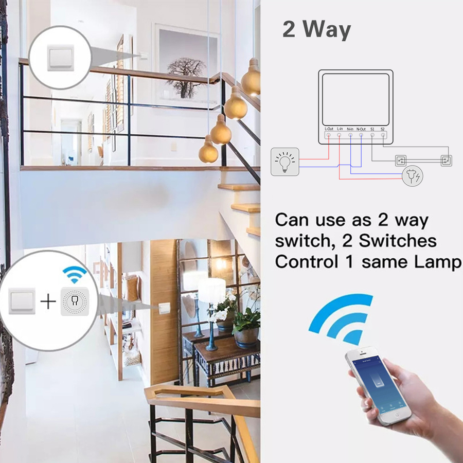 2 Way Mini DIY Smart Switch Tu - Home Automation Diy 评论和价格